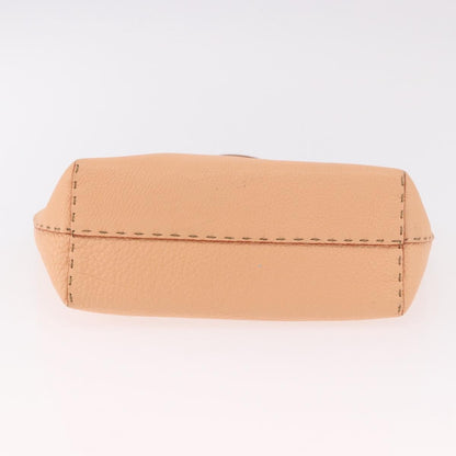 Fendi Selleria Carla Leather, Orange, Leather, Tote Bag