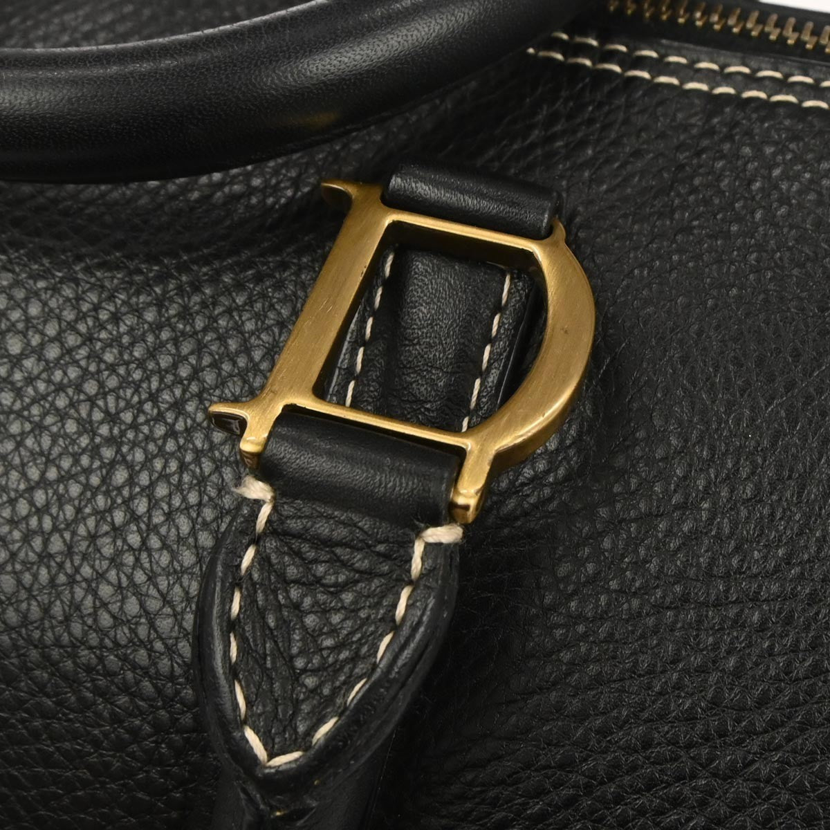 Christian Dior Vintage Leather, Black, Leather, Handbag