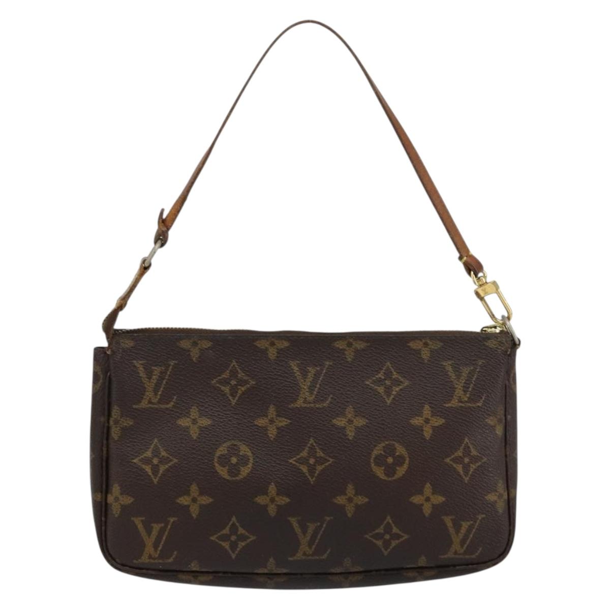 Louis Vuitton Pochette Accessoires Monogram Canvas, BROWN, CANVAS, Clutche & pouche
