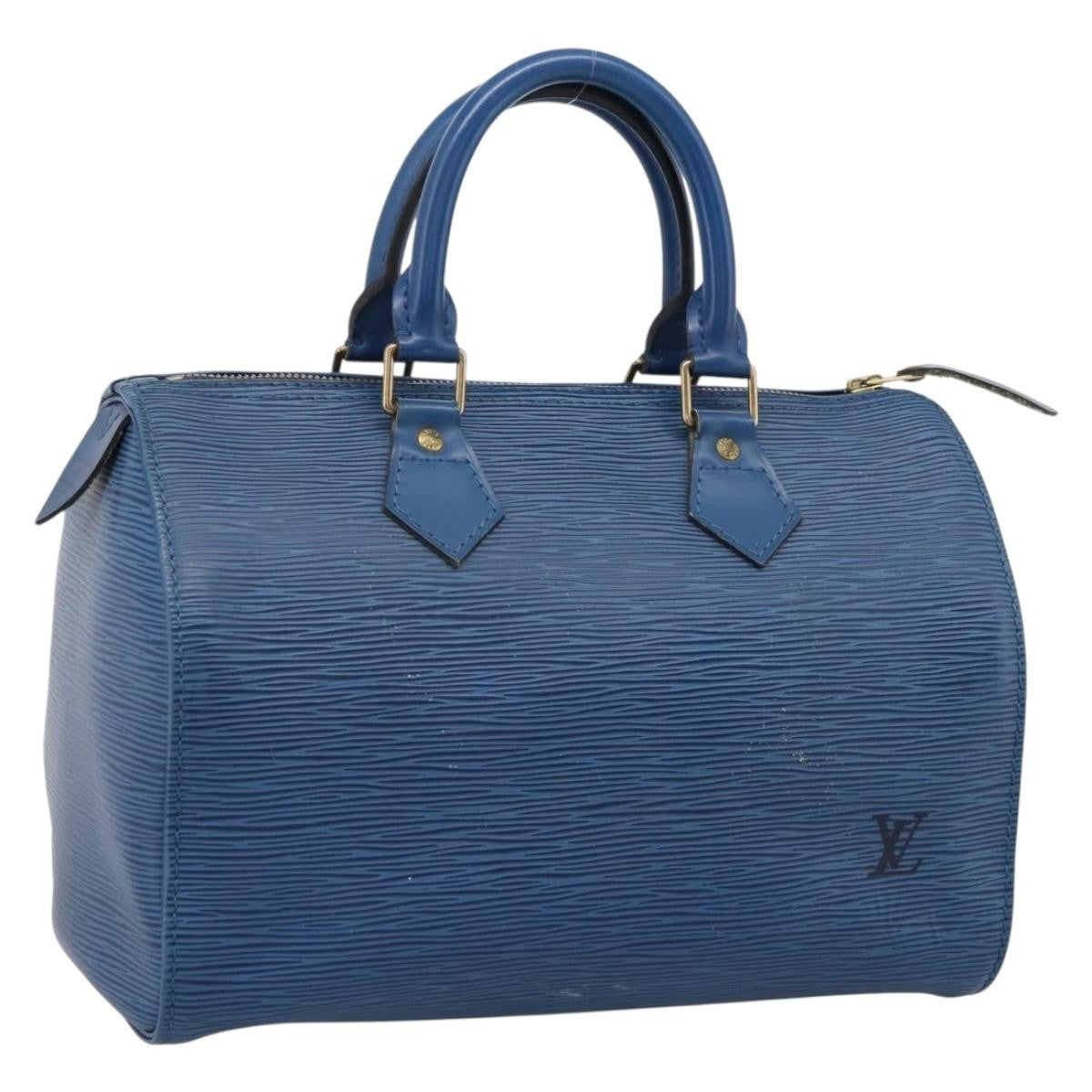 Louis Vuitton Speedy Epi Leather, Blue, Leather, Handbag