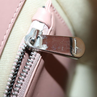 Salvatore Ferragamo Boxyz Top Handle Woven Leather, Pink, Leather, Handbag