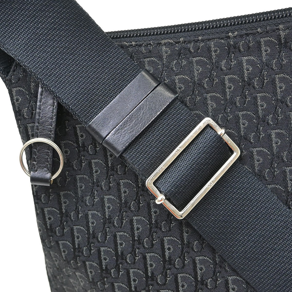 Christian Dior Vintage Trotter Canvas, Black, Canvas, Shoulder Bag