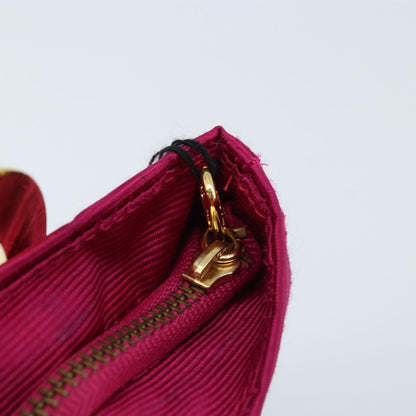Celine Circle Logo Canvas, Pink, Canvas, Clutch