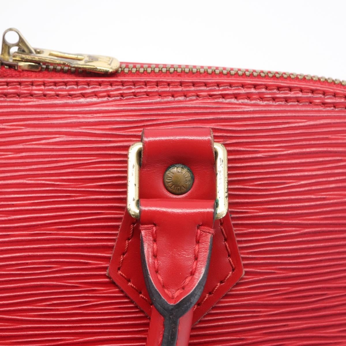 Louis Vuitton Alma Epi Leather, Red, Leather, Handbag
