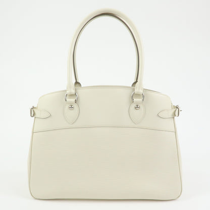 Louis Vuitton Passy Epi Leather, White, Leather, Tote Bag