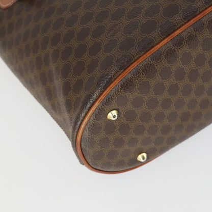 Celine Vintage Macadam Shopper Tote Coated Canvas, Brown, Canvas, Tote Bag