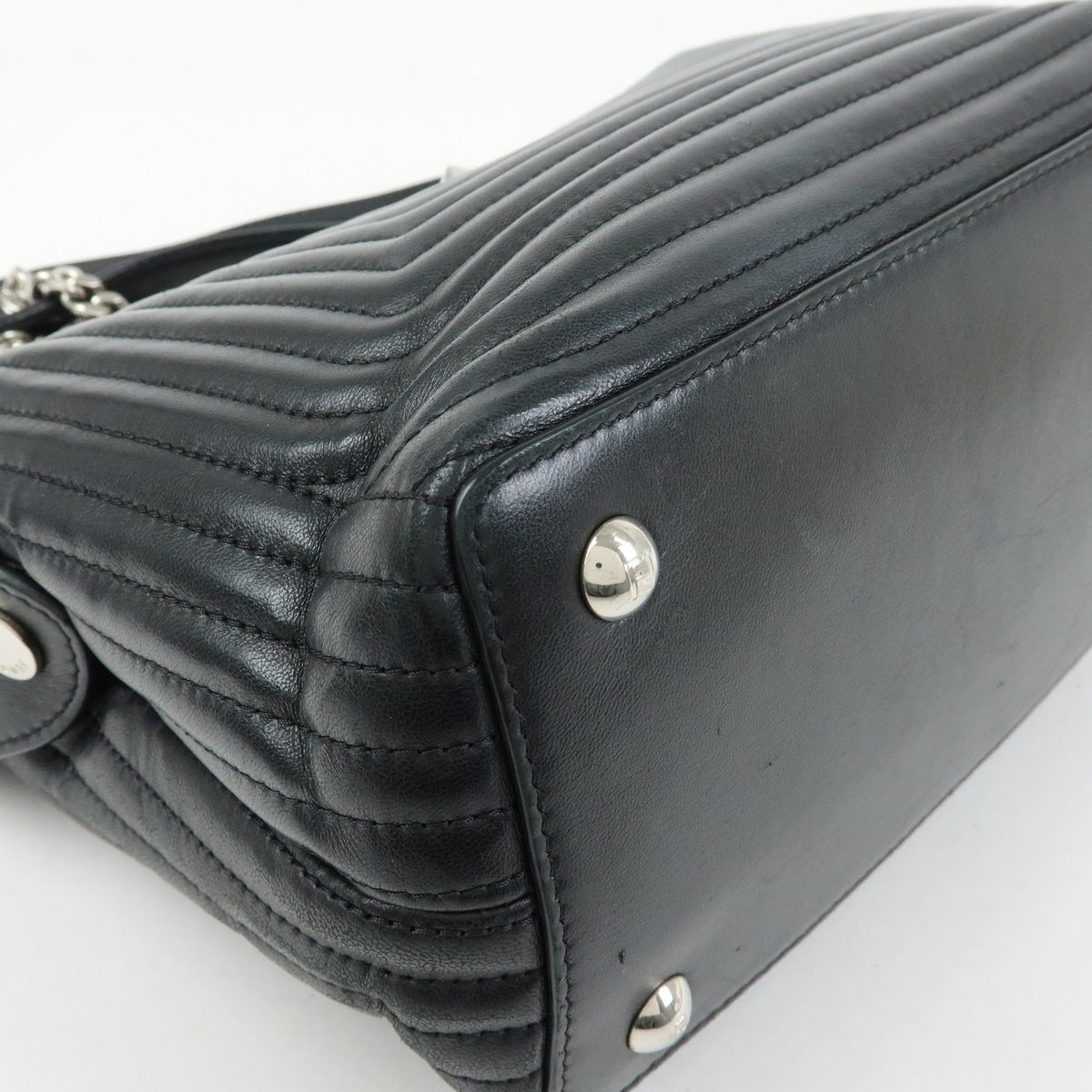 Fendi DotCom Click Quilted Leather, Black, Leather, Shoulder Bag