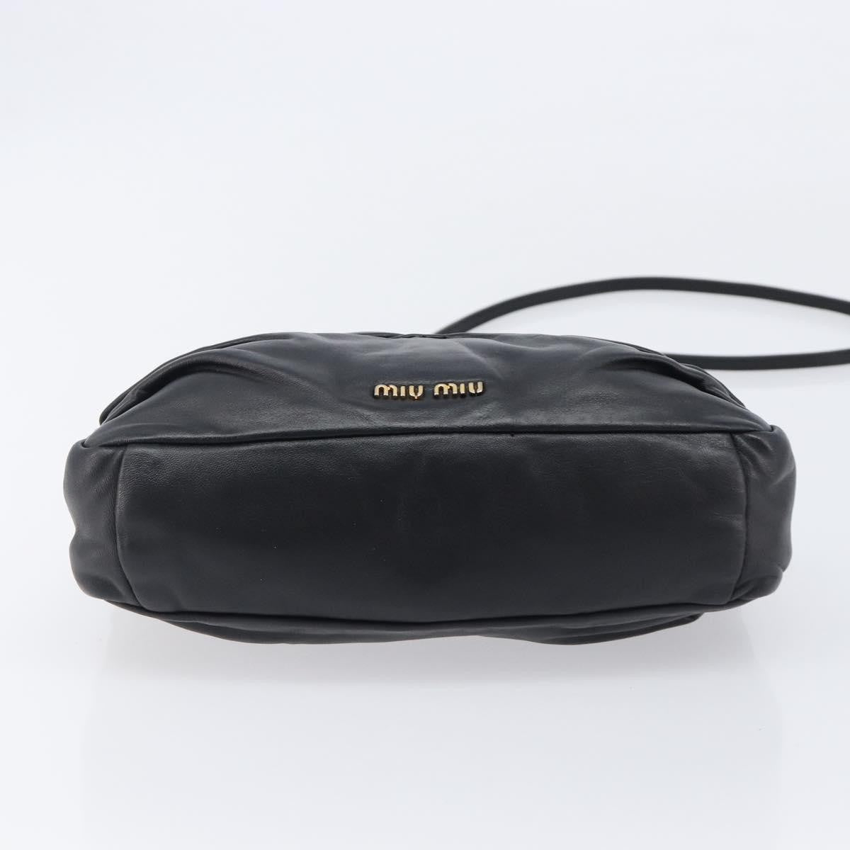Miu Miu Shoulder Matelasse Leather, Black, Leather, Shoulder Bag