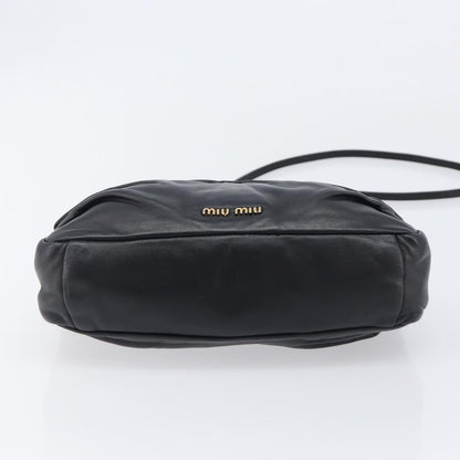 Miu Miu Shoulder Matelasse Leather, Black, Leather, Shoulder Bag