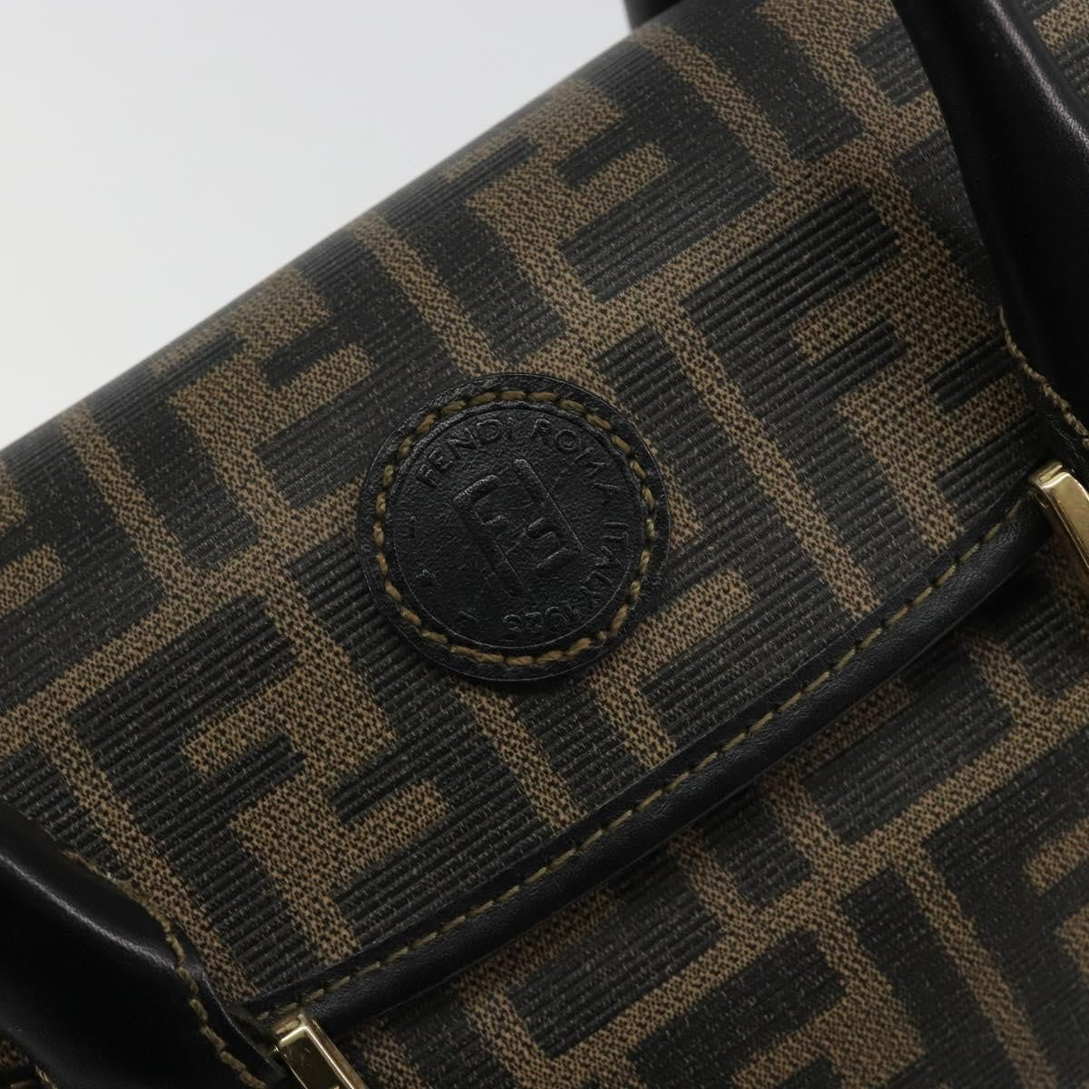 Fendi Vintage Zucca Canvas, Brown, Canvas, Tote Bag