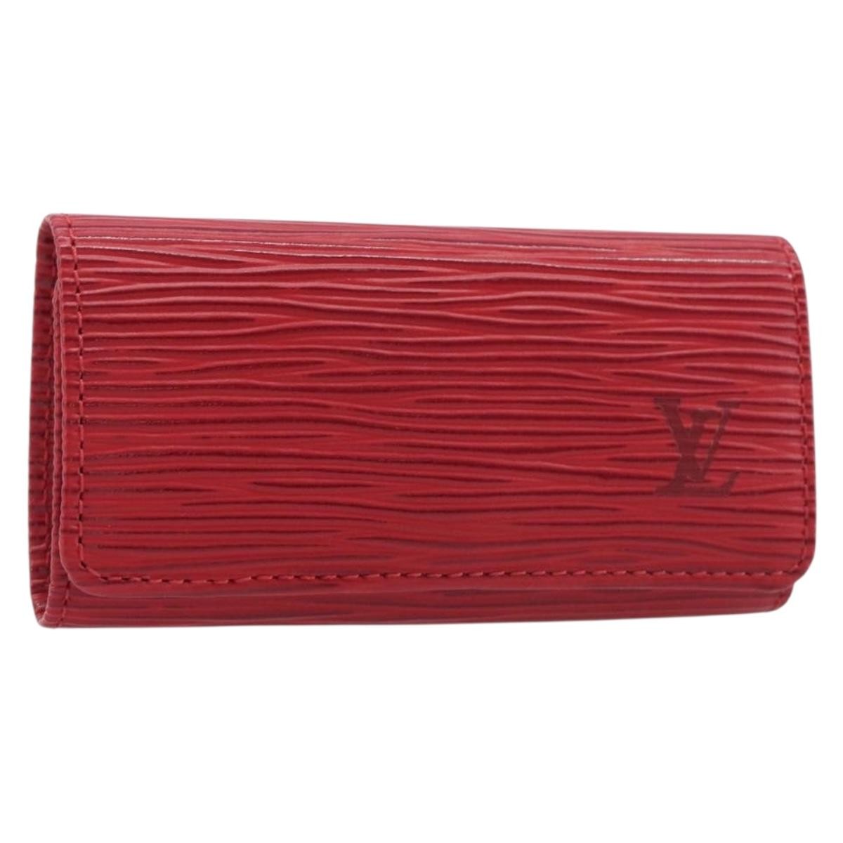 Louis Vuitton Multiclés 4 Cuir verni, Red, Leather, Wallet