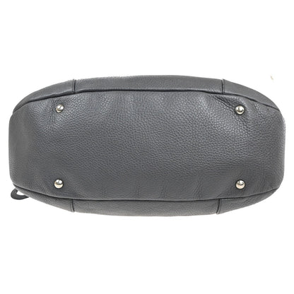 Salvatore Ferragamo Bonaria Satchel Leather, Gray, Leather, Handbag