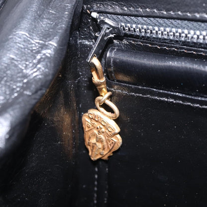 Gucci Vintage Leather, Black, Leather, Tote Bag