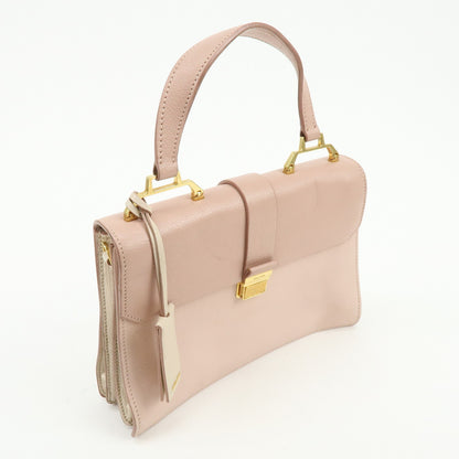 Miu Miu Madras Convertible Compartment Top Handle Leather, Pink, Leather, Handbag