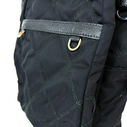 Prada Zip Sling Re-Nylon, Black, Nylon, Backpack