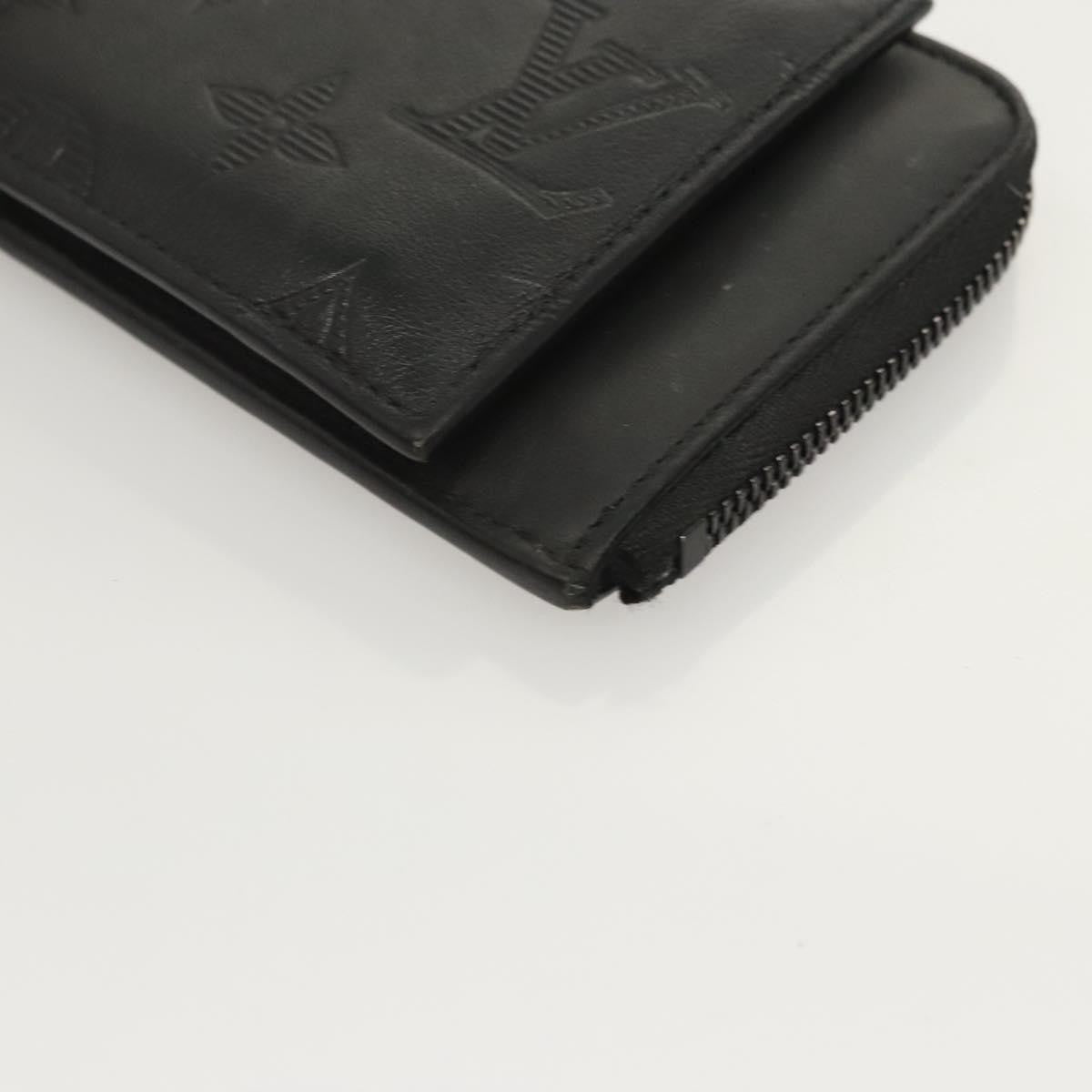 Louis Vuitton Hybrid Monogram Shadow Leather, Black, Leather, Wallet
