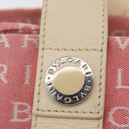 Bvlgari Logomania Canvas, Pink, Canvas, Shoulder Bag