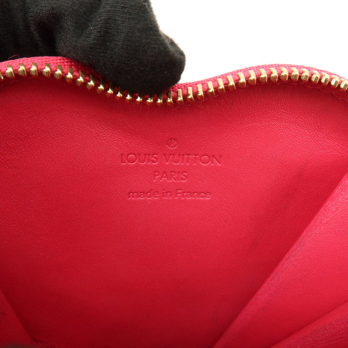 Louis Vuitton Heart Coin Purse Monogram Vernis, Pink, Patent Leather, Clutch