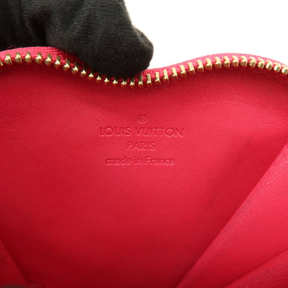 Louis Vuitton Heart Coin Purse Monogram Vernis, Pink, Patent Leather, Clutch