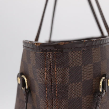 Louis Vuitton Neverfull Damier Ebene, Brown, Canvas, Tote Bag
