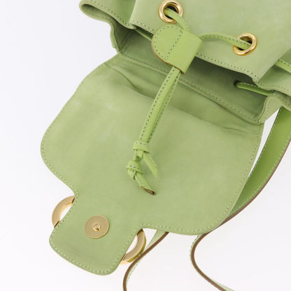 Salvatore Ferragamo Gancini Suede, Green, Suede, Backpack