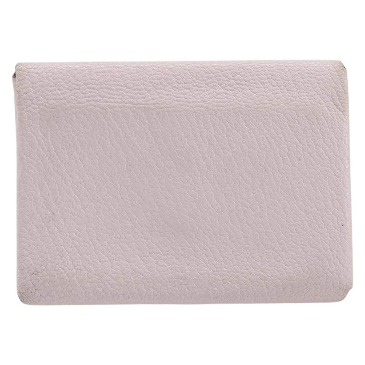 Hermes Calvi Duo Card Holder Chevre Mysore, Pink, Leather, Card Holder