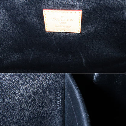 Louis Vuitton Doc Malletage Leather, Black, Leather, Handbag