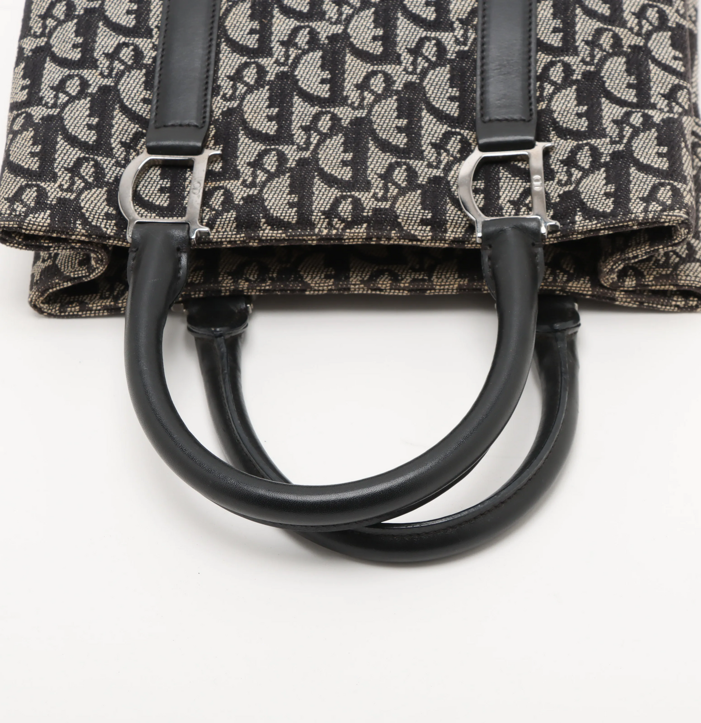 Christian Dior Trotteur Tote Bag Canvas, NAVY, CANVAS, Tote bag