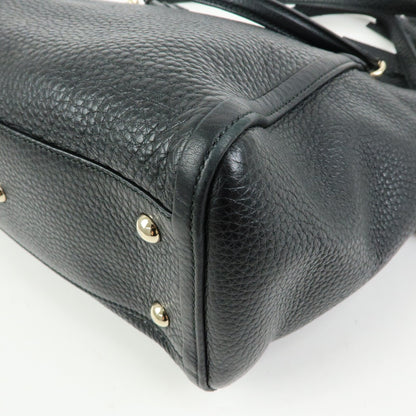Gucci Soho Convertible Top Handle Leather, Black, Leather, Handbag