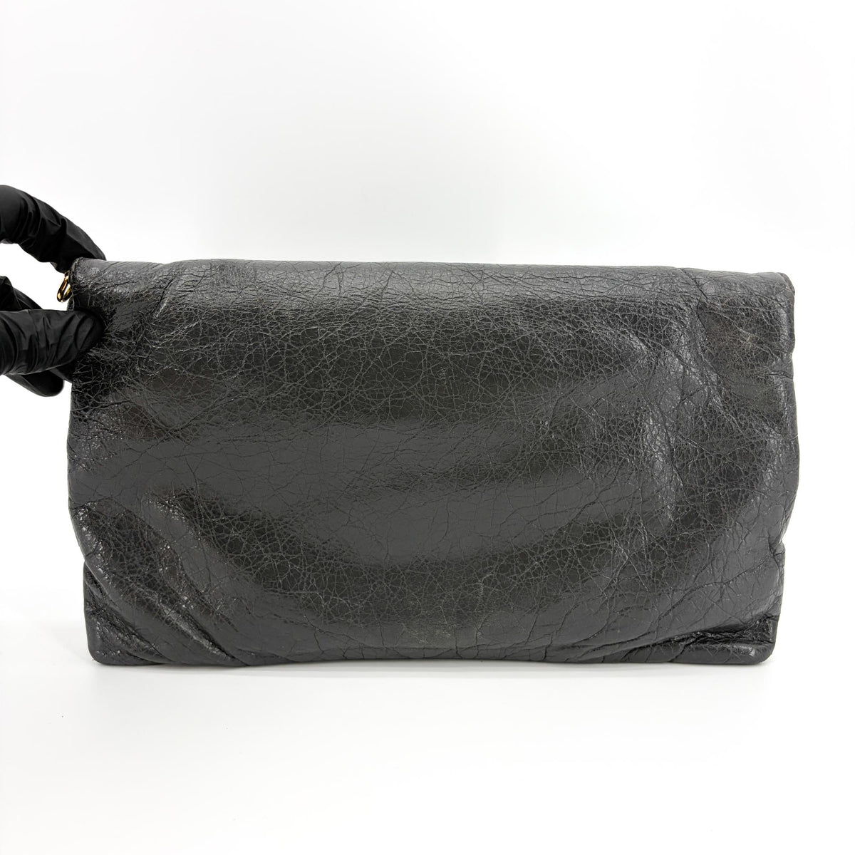 Balenciaga Giant Studs Envelope Clutch Leather, Black, Leather, Clutch