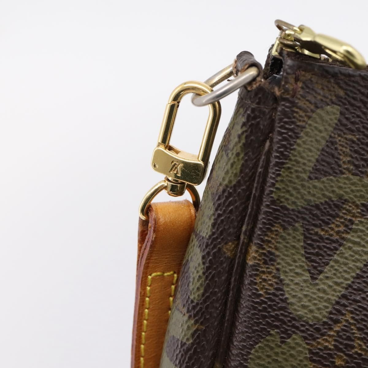 Louis Vuitton Pochette Accessoires Limited Edition Monogram Graffiti, Khaki, Canvas, Clutch