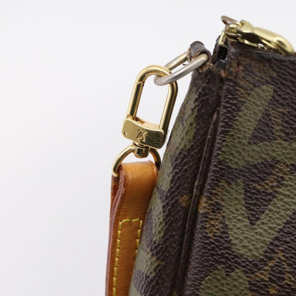 Louis Vuitton Pochette Accessoires Limited Edition Monogram Graffiti, Khaki, Canvas, Clutch