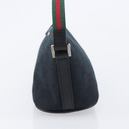 Gucci Zipped Pochette GG Canvas, Black, Canvas, Shoulder Bag