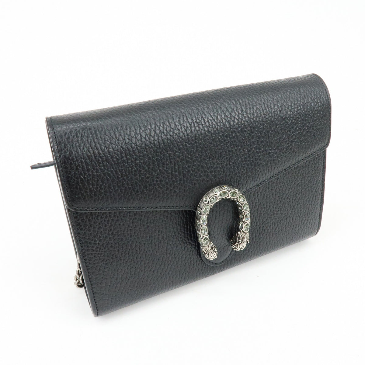 Gucci Dionysus Chain Leather, Black, Leather, Crossbody Bag