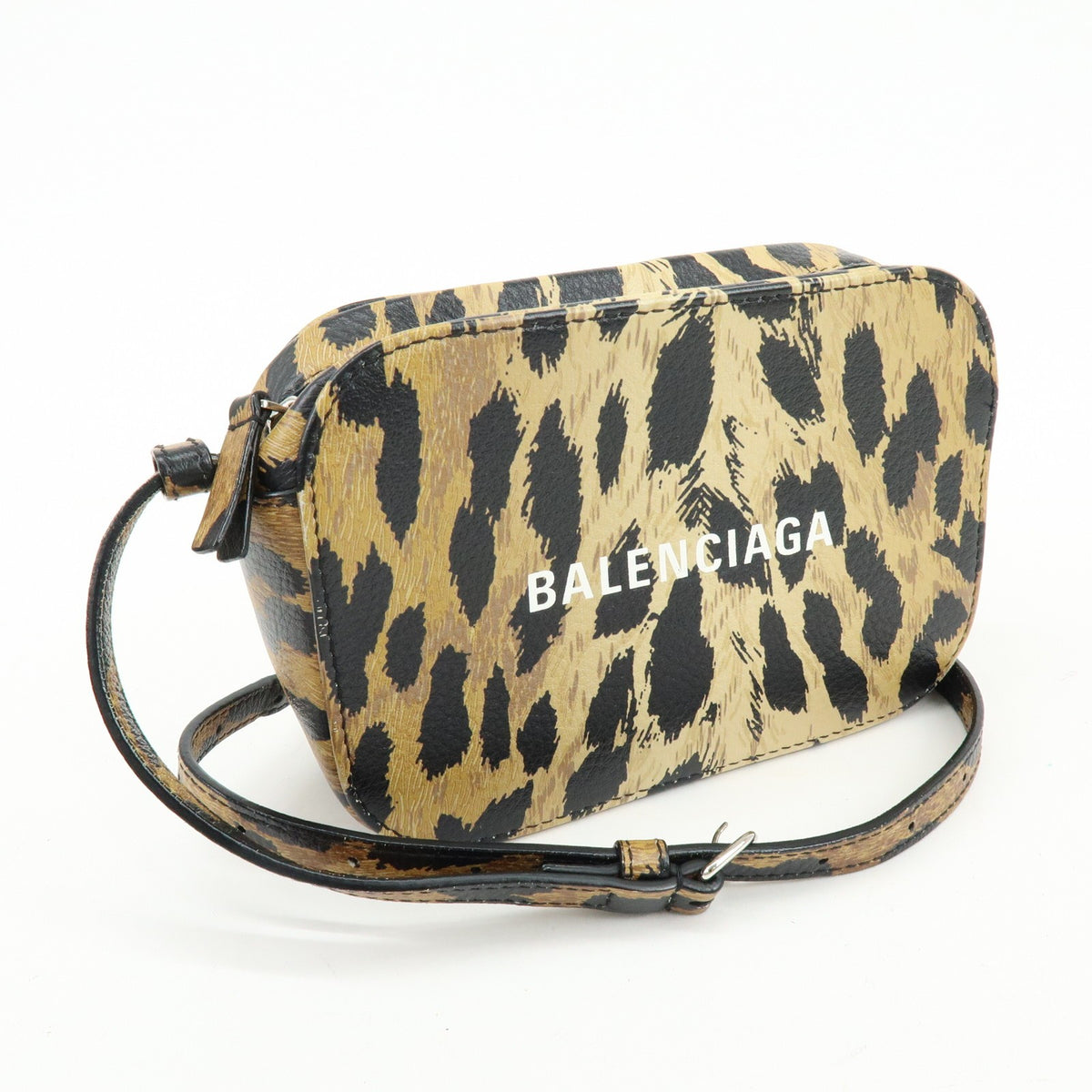 Balenciaga Everyday Camera Printed Leather, Brown, Leather, Handbag