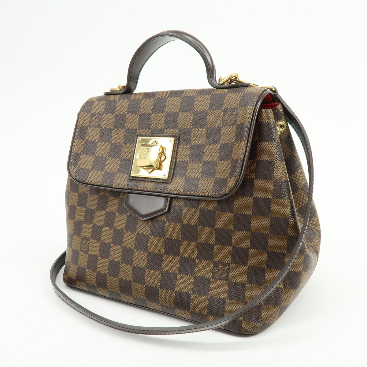 Louis Vuitton Bergamo Damier, Brown, Canvas, Handbag