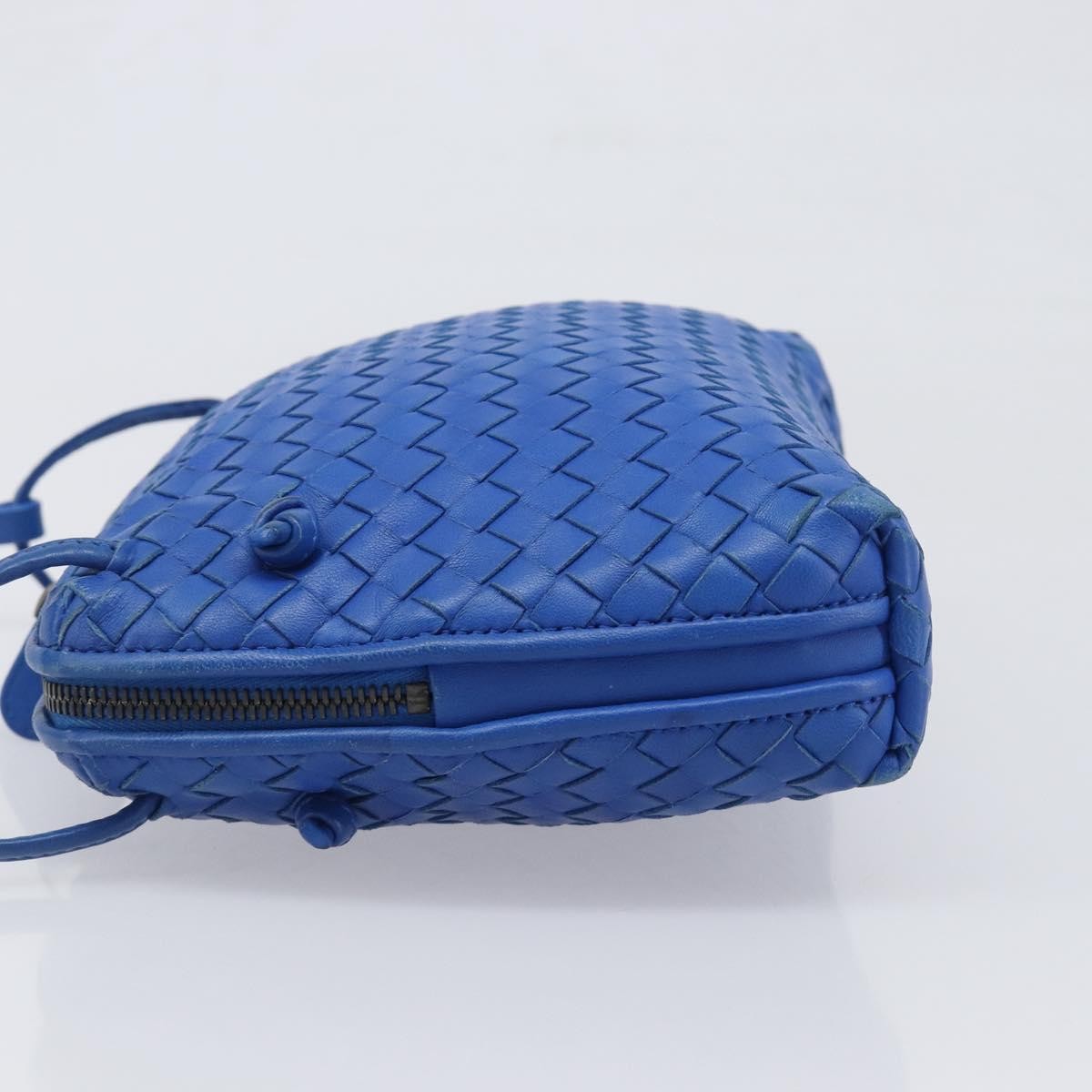 Bottega Veneta Nodini Intrecciato Nappa, Blue, Leather, Shoulder Bag