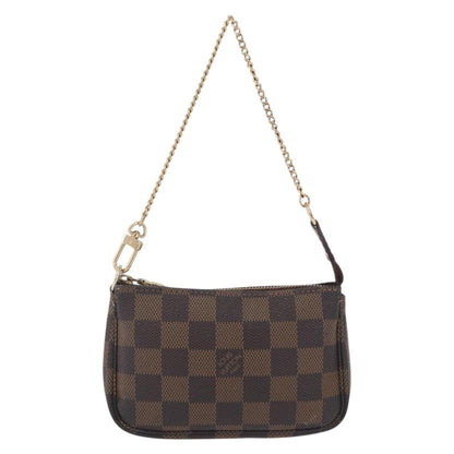 Louis Vuitton Mini pochette accessoires Damier Canvas, Brown, Canvas, Clutch
