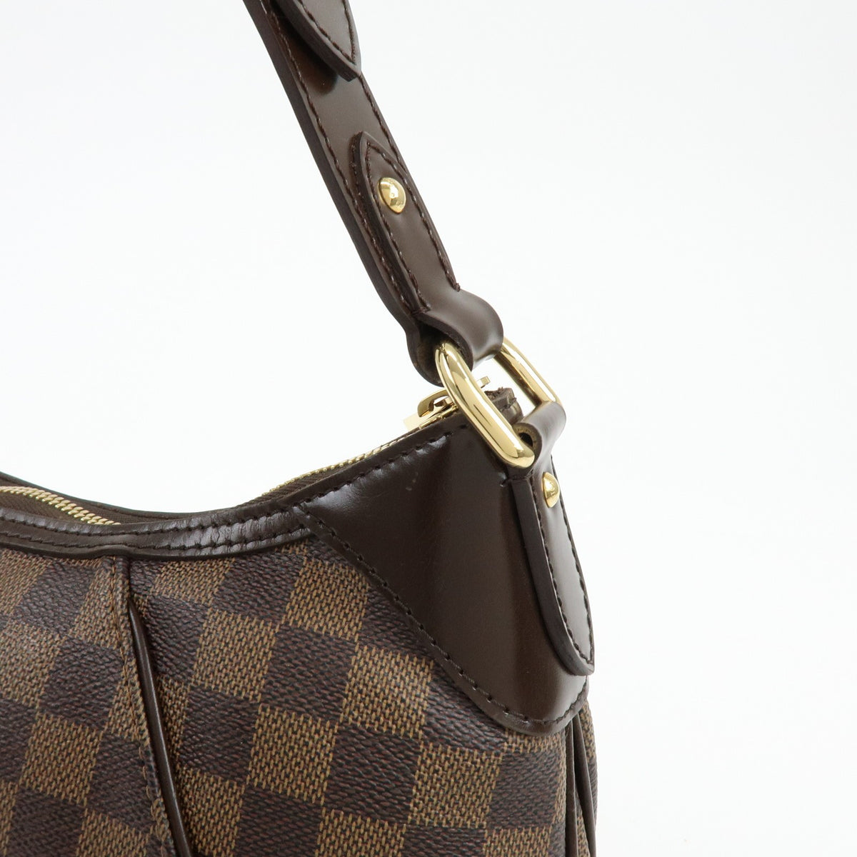 Louis Vuitton Thames Damier, Brown, Canvas, Handbag