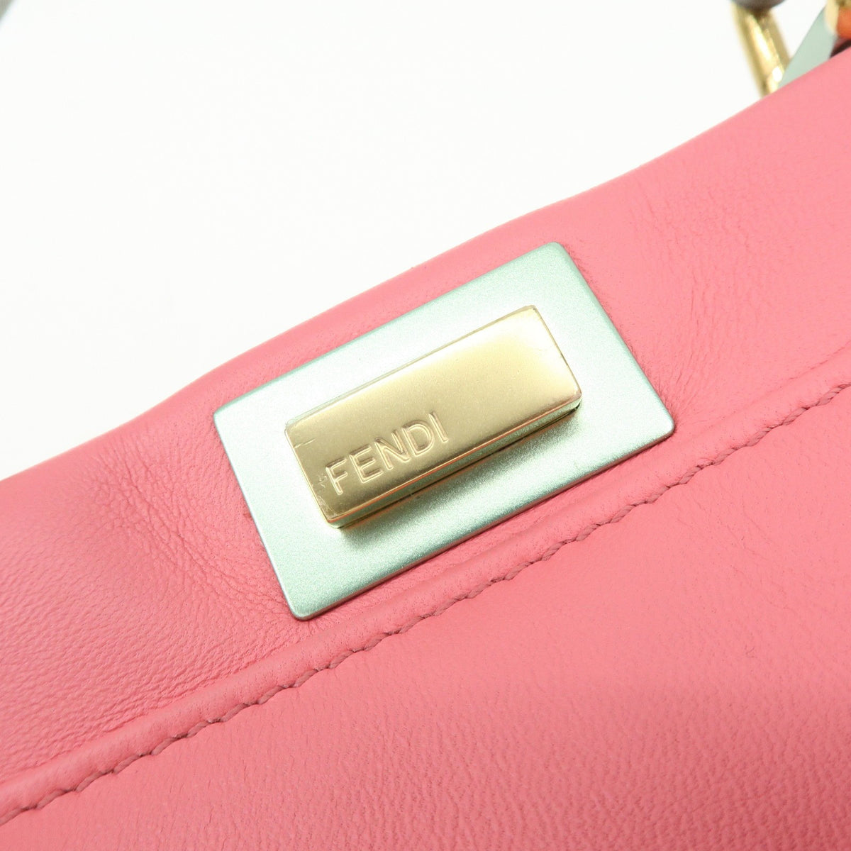 Fendi Peekaboo Leather, Pink, Leather, Handbag