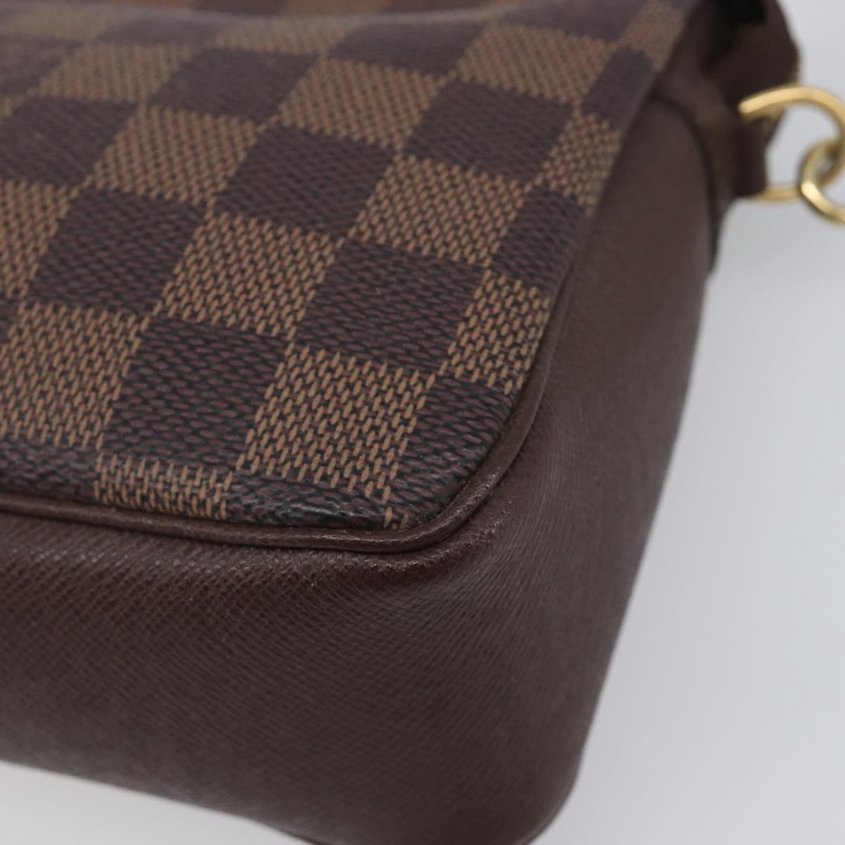 Louis Vuitton Trousse Make Up Damier, Brown, Canvas, Clutch