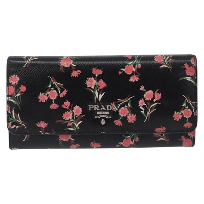 Prada Saffiano Leather, Black, Leather, Wallet