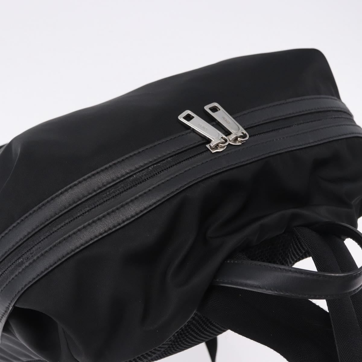 Fendi Fiend Nylon with Printed Leather, Black, Nylon, Backpack