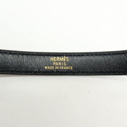 Hermes Kelly Double Tour Leather, Black, Leather, Bracelet