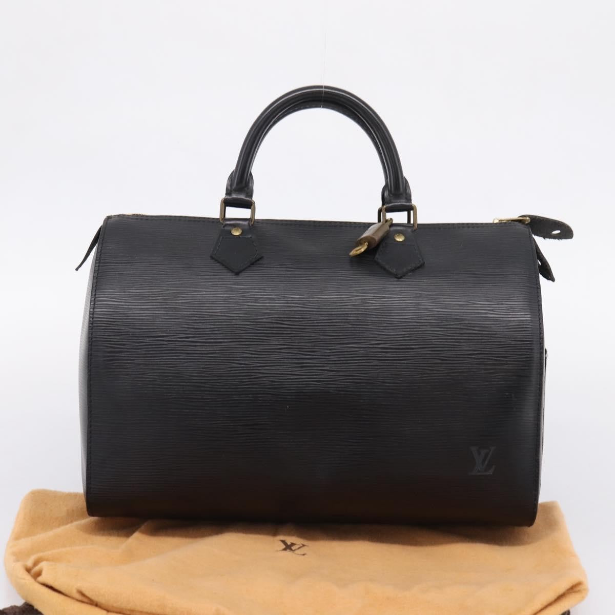 Louis Vuitton Speedy Epi Leather, Black, Leather, Handbag