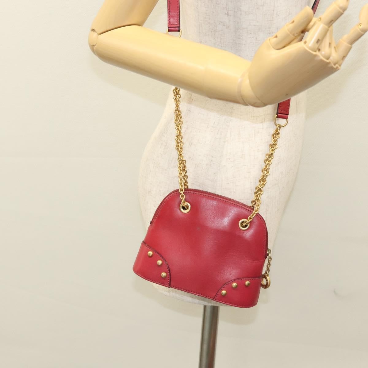 Celine Vintage Leather, Red, Leather, Shoulder Bag