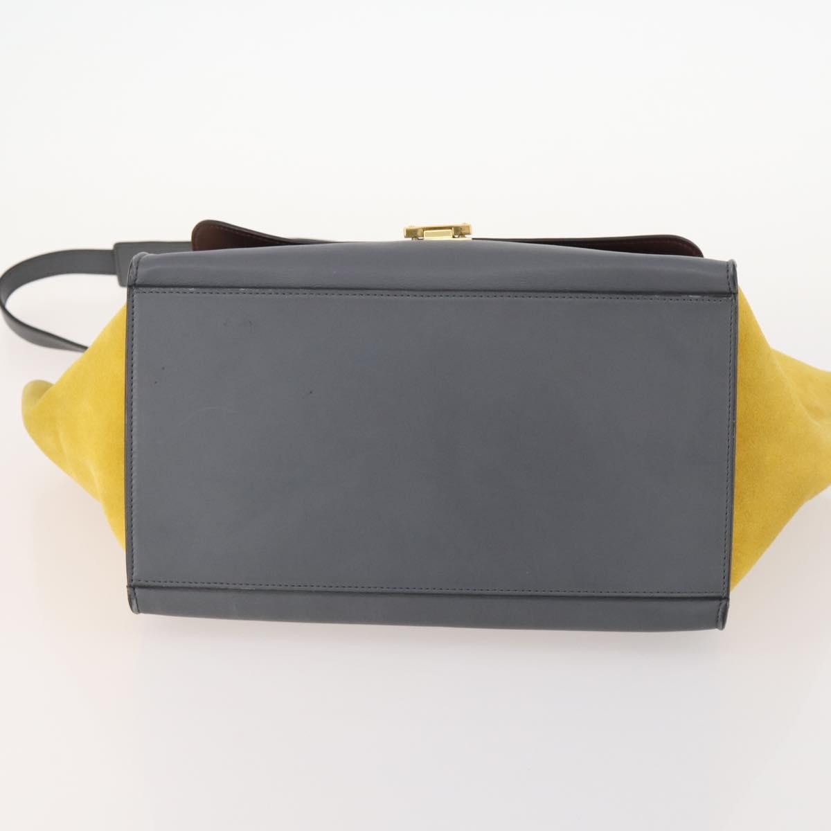 Celine Tricolor Trapeze Leather, Multicolour, Leather, Handbag