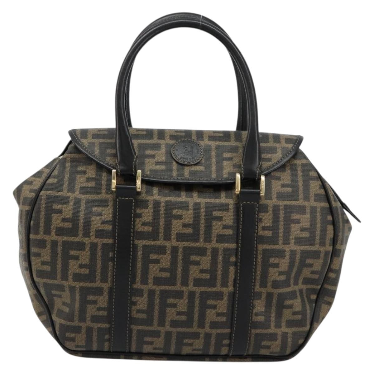 Fendi Vintage Zucca Canvas, Brown, Canvas, Tote Bag