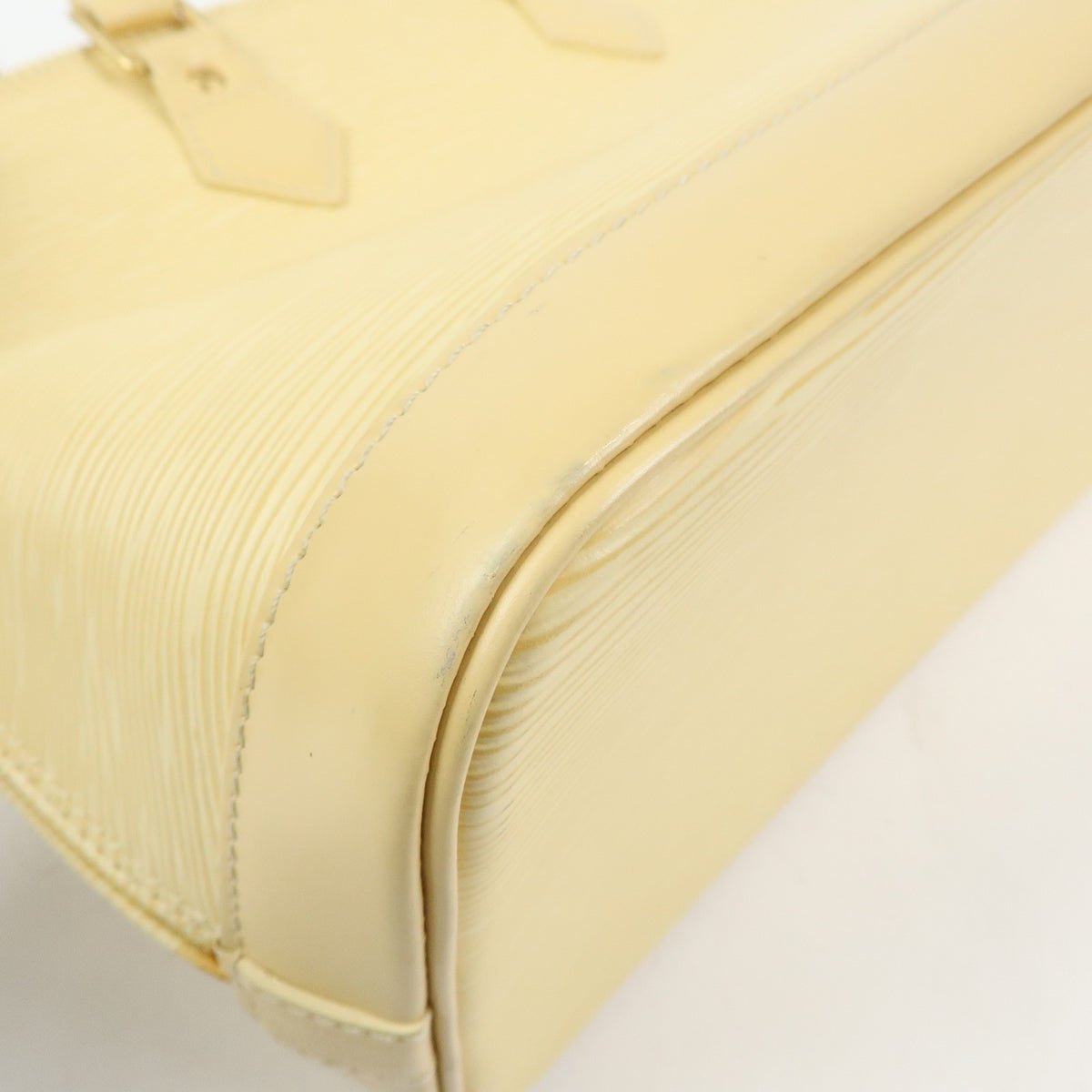 Louis Vuitton Alma Epi Leather, Yellow, Leather, Handbag