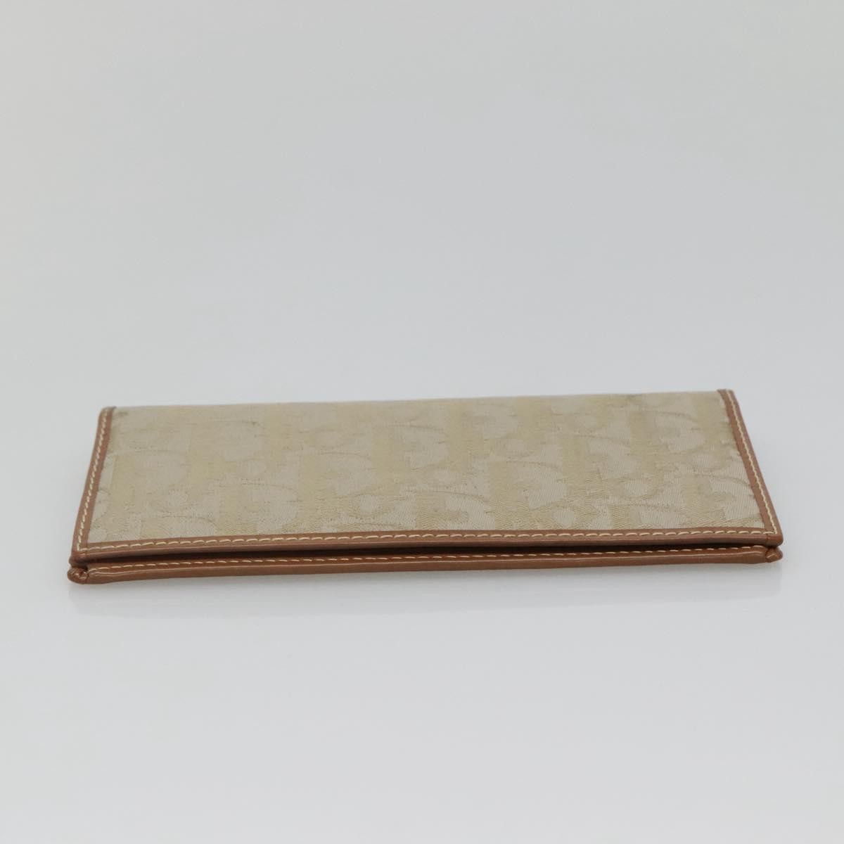 Christian Dior Zipped French Printed Leather, Green, Canvas, Wallet